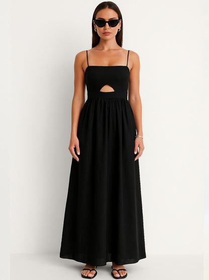 Ella Cutout Pockets Maxi Dress