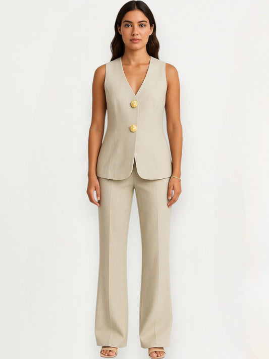 Sophie Button Blazer Set