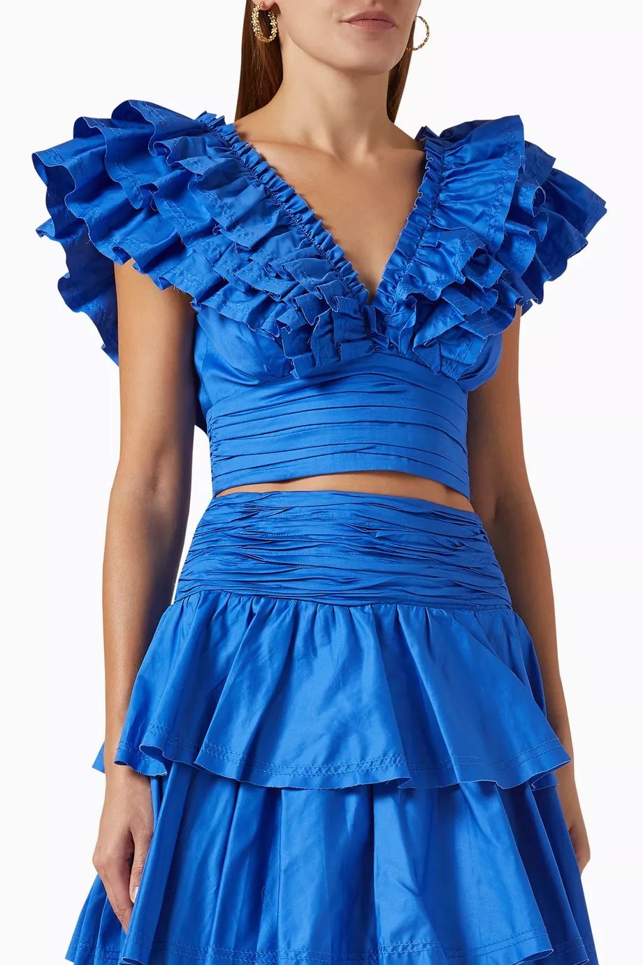 Savannah - Cornelia Ruffle V-Neck Tiered Set